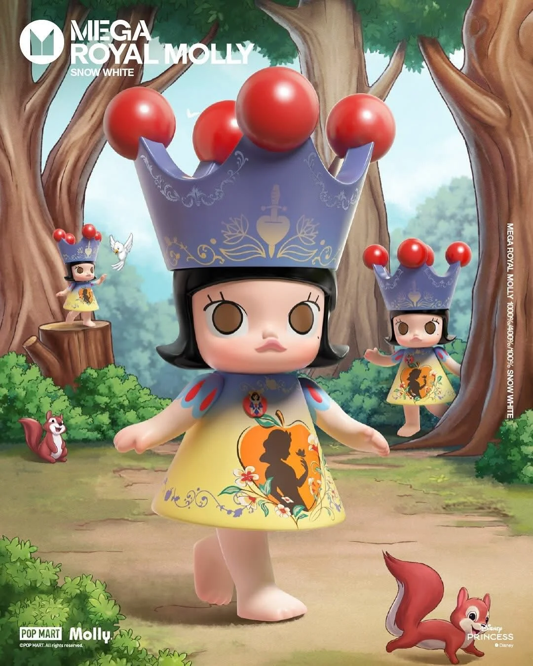 絵本・児童書 Mega  Molly childishness Snow White MEGA ROYAL MOLLY 400% Childishness - POP MART (Japan)